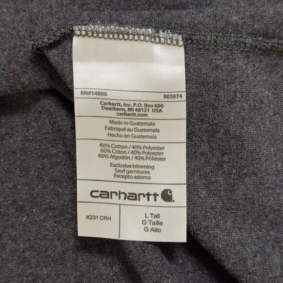 Carhartt Loose Fit Heavyweight Long-Sleeve Logo Graphic T-Shirt Large Tall - Picture 9 of 10